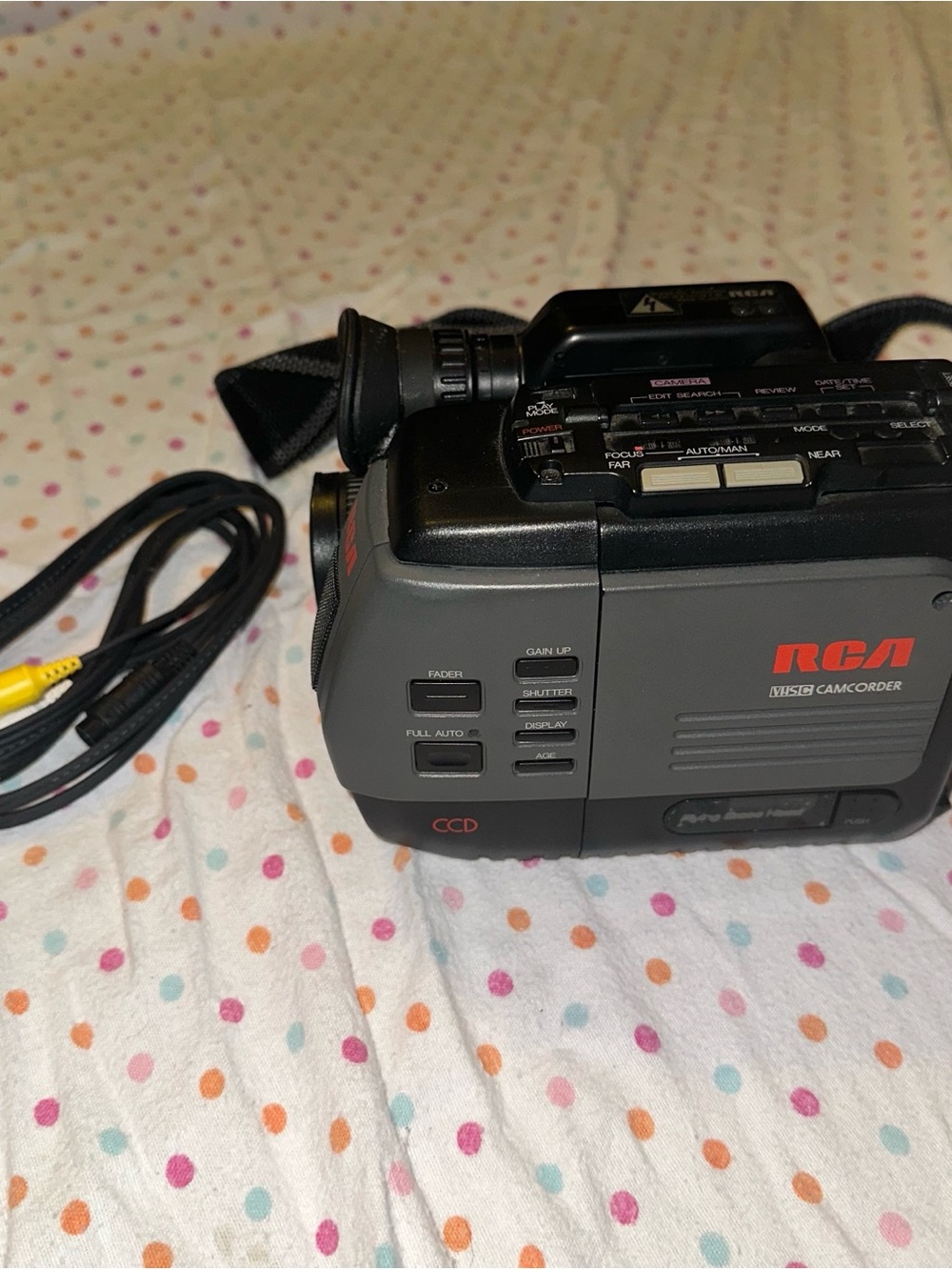 RCA VHSC Camcorder CC180 - Untested - Strap & RCA Cable - VCR Era Gem